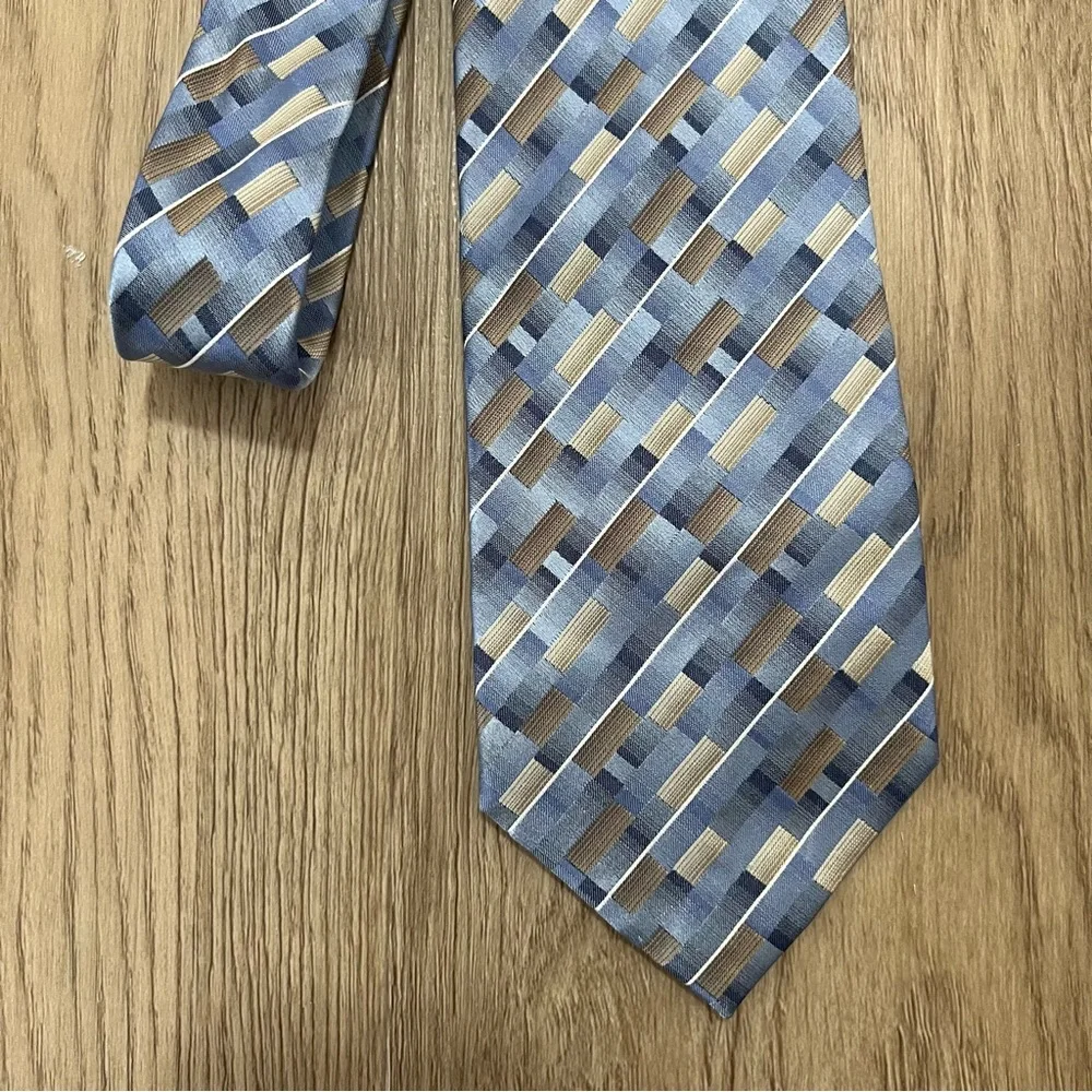 Van Heusen Blue and Black Silk Tie Bundle